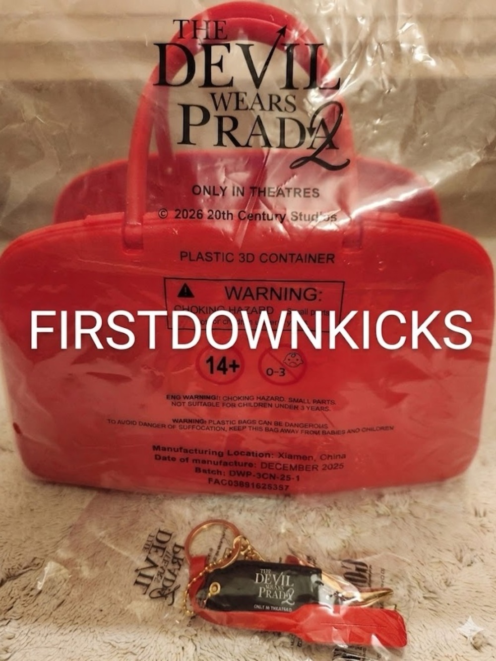The Devil Wears Prada 2 Handbag Popcorn Bucket brand new with plastic